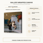 Jean-Leon Gerome - Moorish Bath - gallery wrap product details infographic