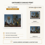 Jean-Leon Gerome - Rustem Pasha Mosque, Istanbul - Jean Leon Gerome Rustem Pasha Mosque Istanbul canvas print combined product and display infographic frame and bars not included