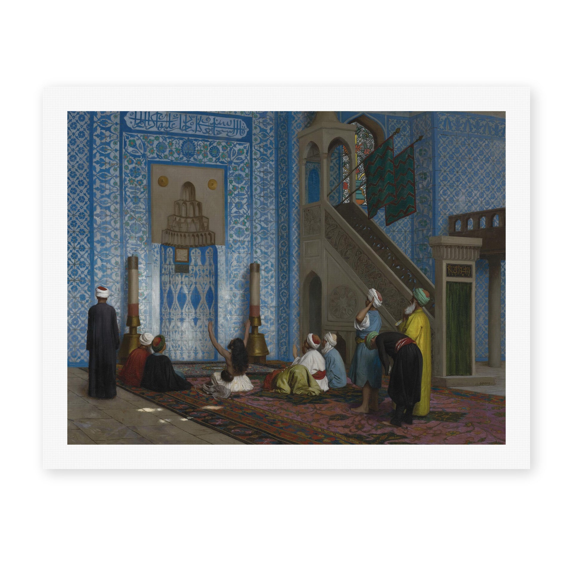 Jean-Leon Gerome - Rustem Pasha Mosque, Istanbul - Jean Leon Gerome Rustem Pasha Mosque Istanbul canvas print hero