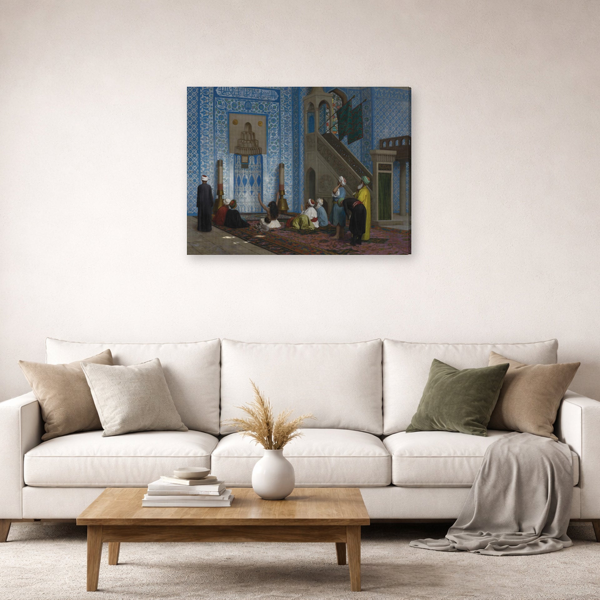 Jean-Leon Gerome - Rustem Pasha Mosque, Istanbul - Jean Leon Gerome Rustem Pasha Mosque Istanbul gallery wrap lifestyle living room 2