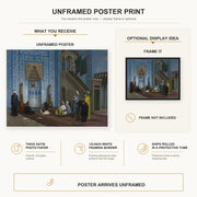 Jean-Leon Gerome - Rustem Pasha Mosque, Istanbul - Jean Leon Gerome Rustem Pasha Mosque Istanbul poster print combined product and display infographic
