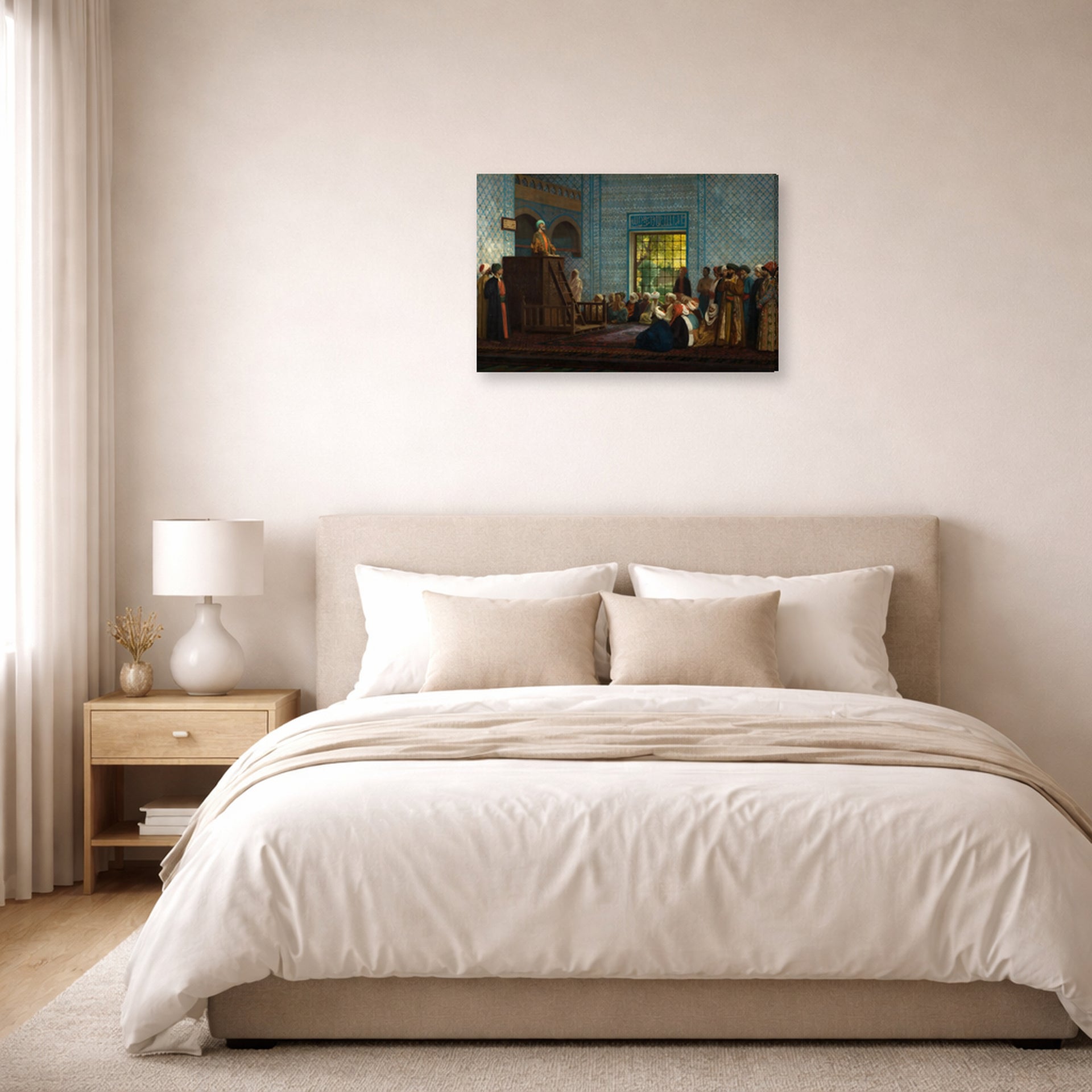 Jean-Leon Gerome - Sermon in the Mosque - gallery wrap lifestyle bedroom