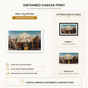 Jean-Leon Gerome - The Age of Augustus and the Birth of Jesus Christ - canvas print combined product and display infographic frame and bars not included