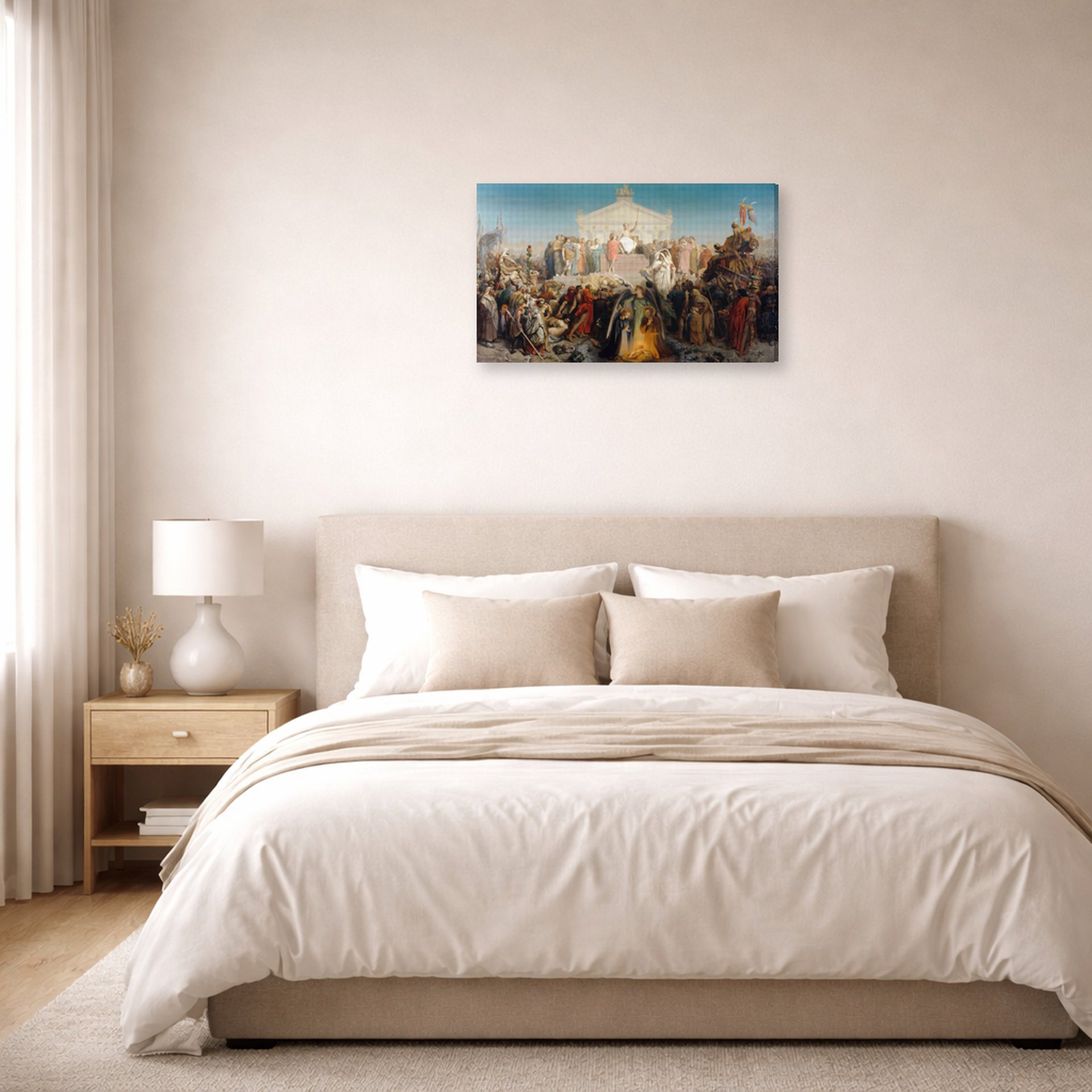 Jean-Leon Gerome - The Age of Augustus and the Birth of Jesus Christ - gallery wrap lifestyle bedroom