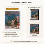 Jean-Leon Gerome - The Bath - canvas print combined product and display infographic frame and bars not included