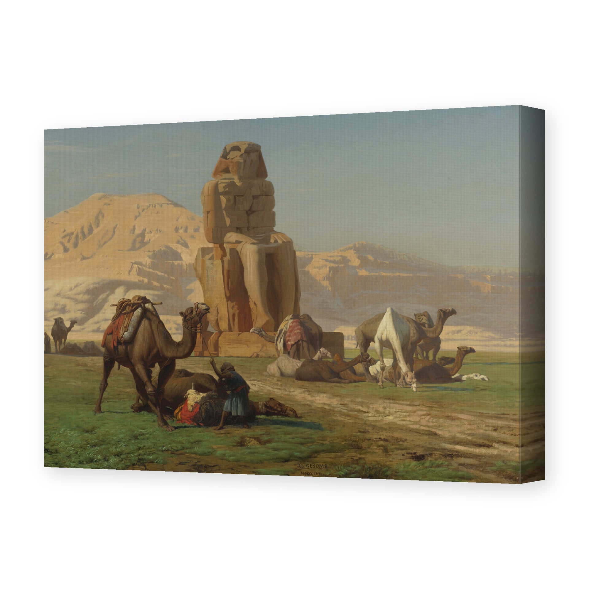 Jean-Leon Gerome - The Colossus of Memnon - gallery wrap hero