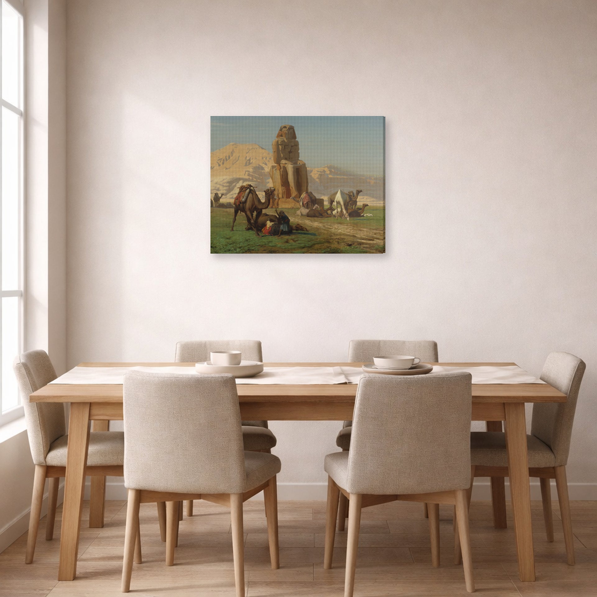 Jean-Leon Gerome - The Colossus of Memnon - gallery wrap lifestyle dining