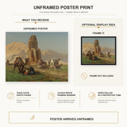 Jean-Leon Gerome - The Colossus of Memnon - poster print combined product and display infographic