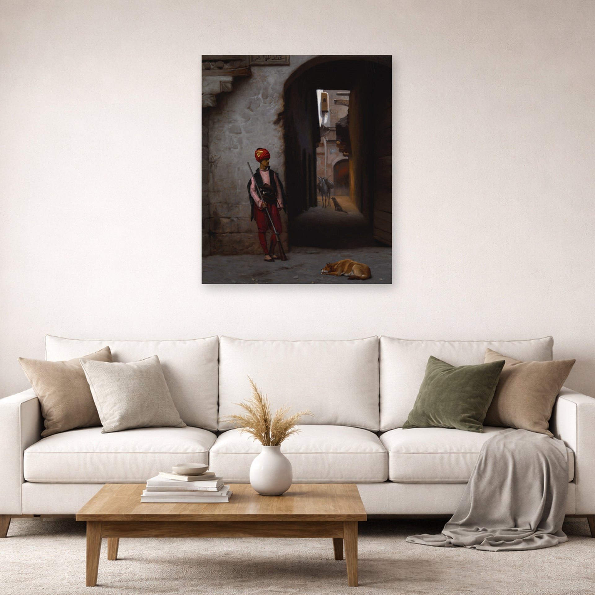 Jean-Leon Gerome - The Guard - poster print lifestyle living room 2 unframed