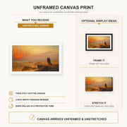 Jean-Leon Gerome - The Two Majesties - canvas print combined product and display infographic frame and bars not included