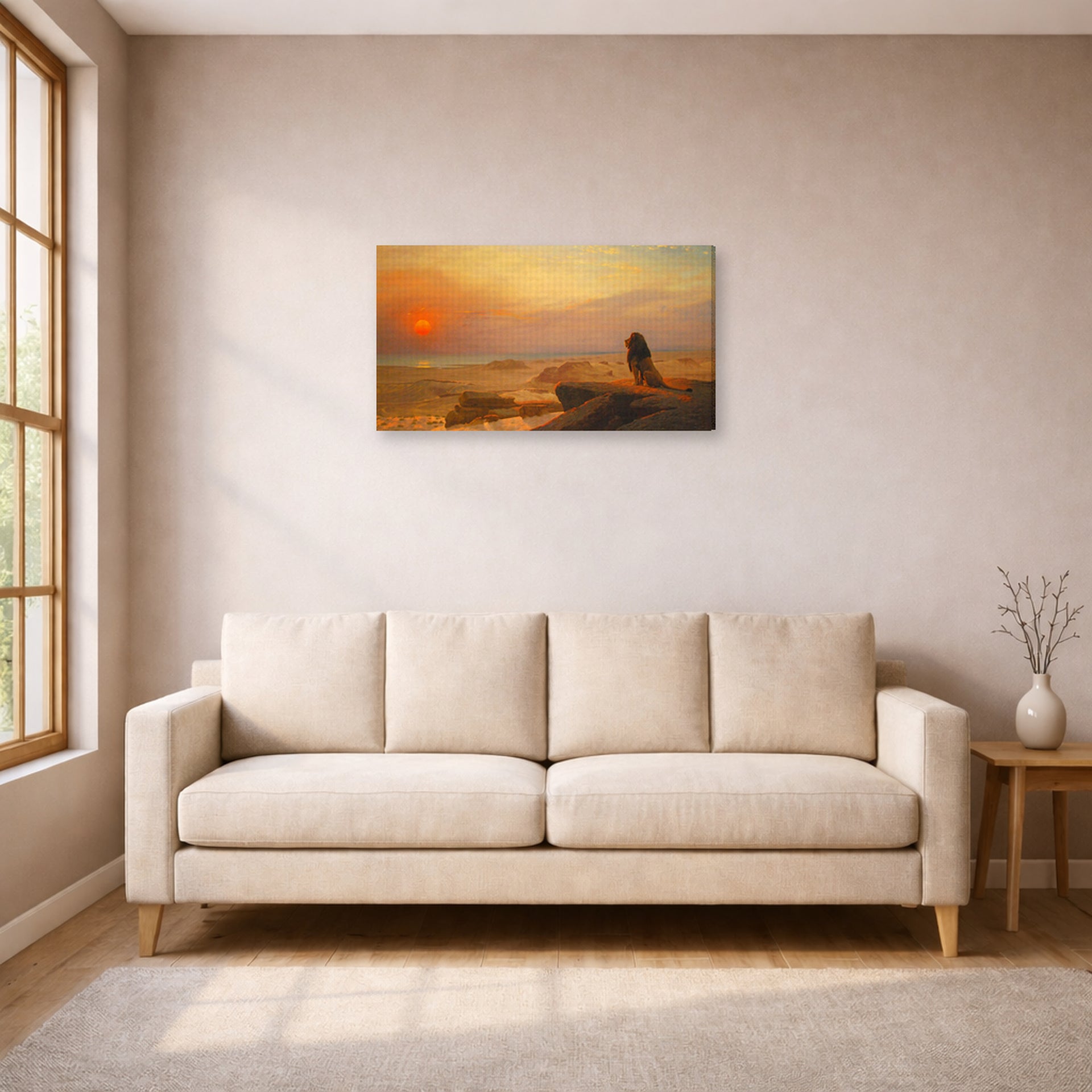 Jean-Leon Gerome - The Two Majesties - gallery wrap lifestyle living room 1
