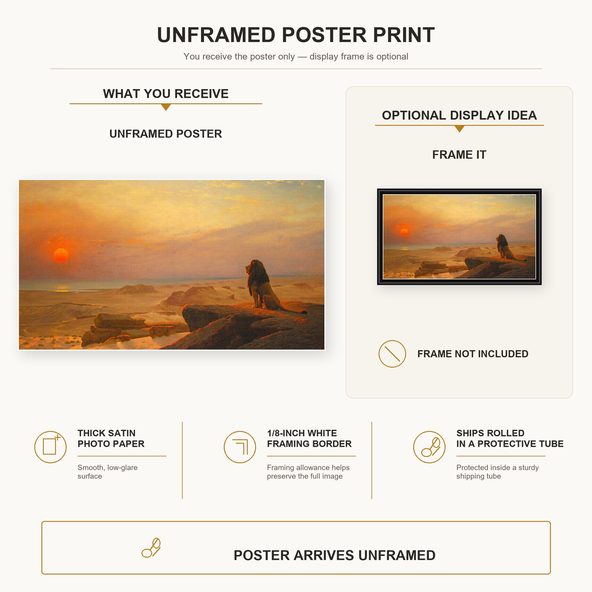 Jean-Leon Gerome - The Two Majesties - poster print combined product and display infographic