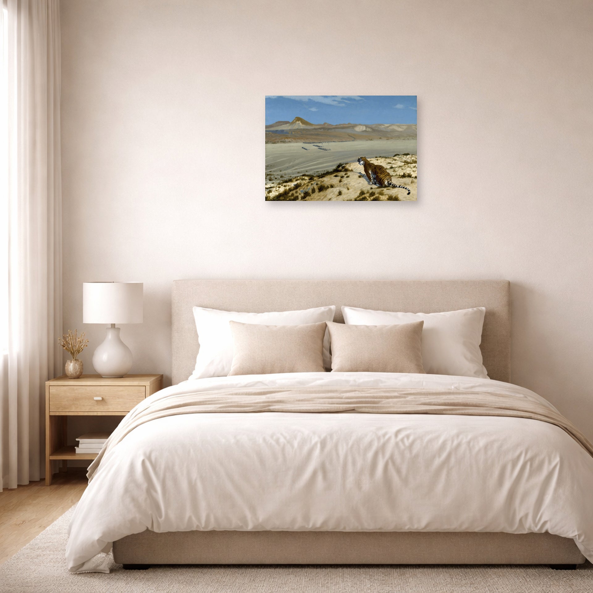 Jean-Leon Gerome - Tiger on the Watch - poster print lifestyle bedroom unframed