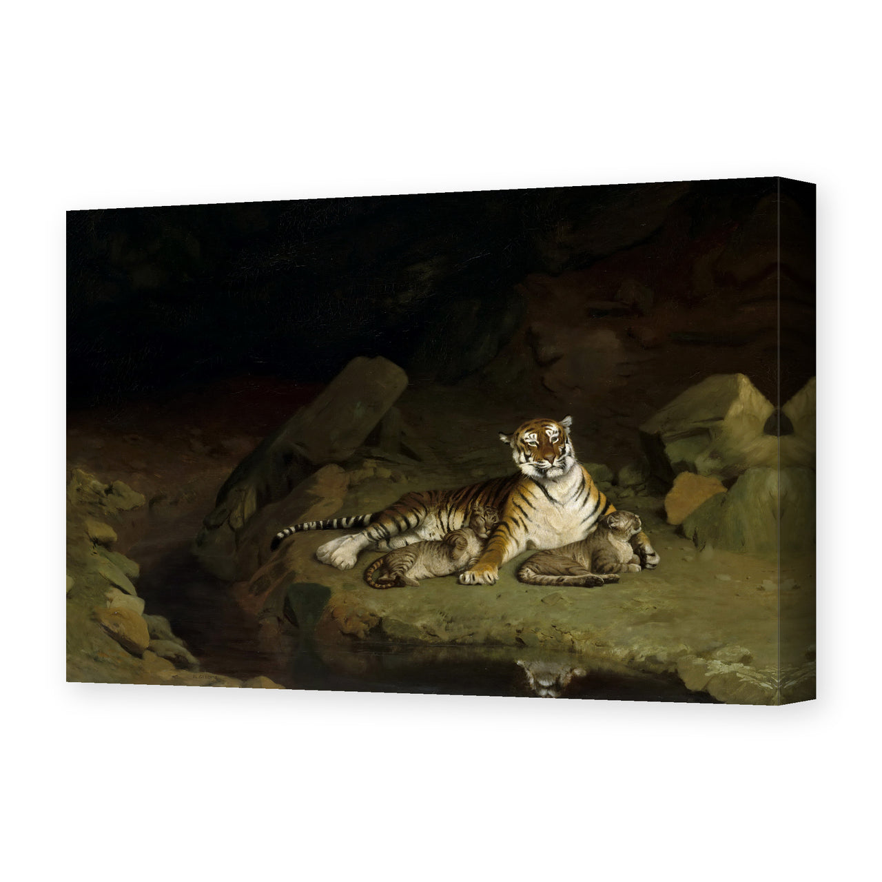 Jean-Leon Gerome - Tigress and Her Cubs - gallery wrap hero