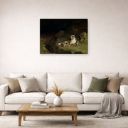 Jean-Leon Gerome - Tigress and Her Cubs - gallery wrap lifestyle living room 2