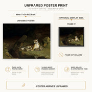 Jean-Leon Gerome - Tigress and Her Cubs - poster print combined product and display infographic