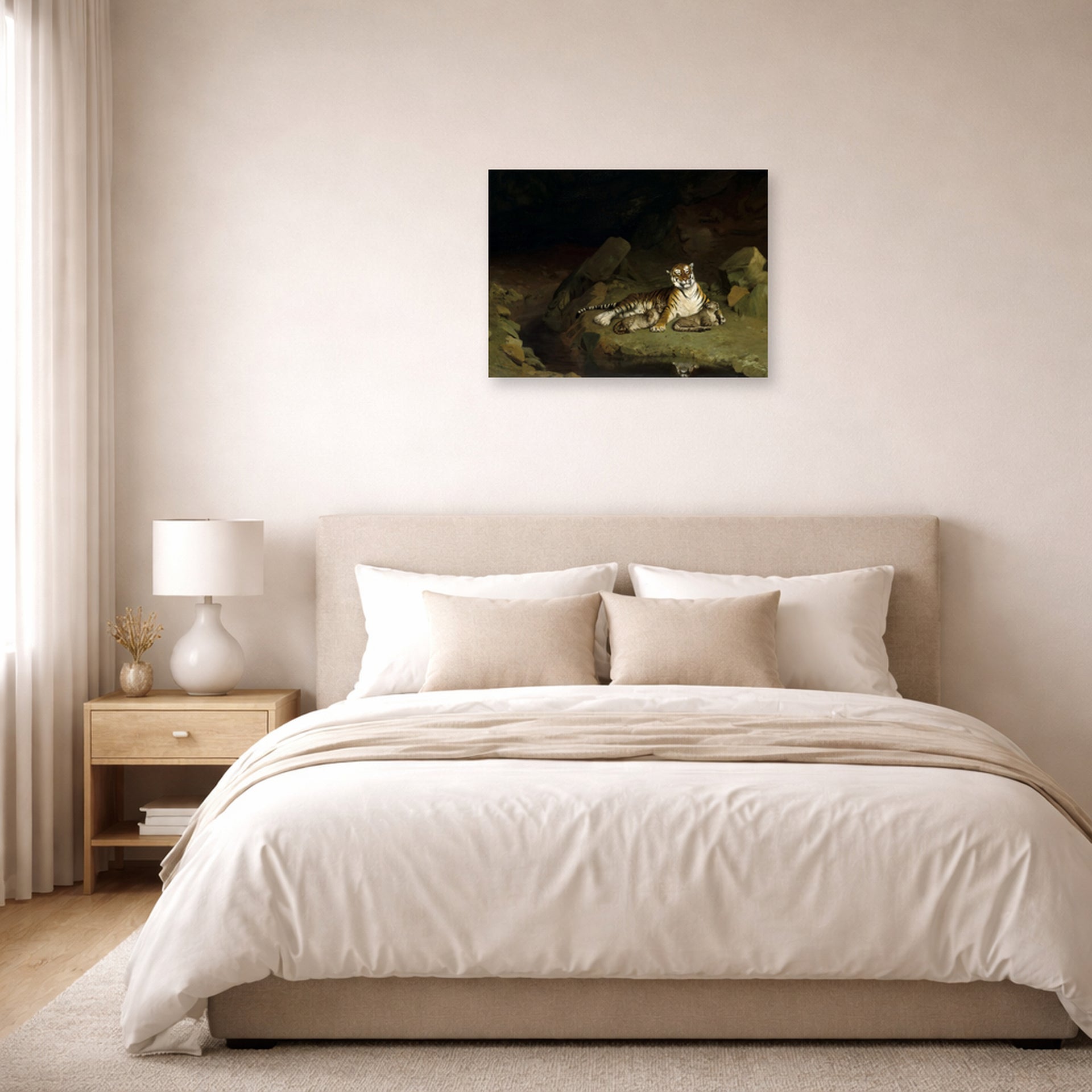 Jean-Leon Gerome - Tigress and Her Cubs - poster print lifestyle bedroom unframed