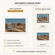 Jean-Leon Gerome - View of Medinet El Fayoum - canvas print combined product and display infographic frame and bars not included