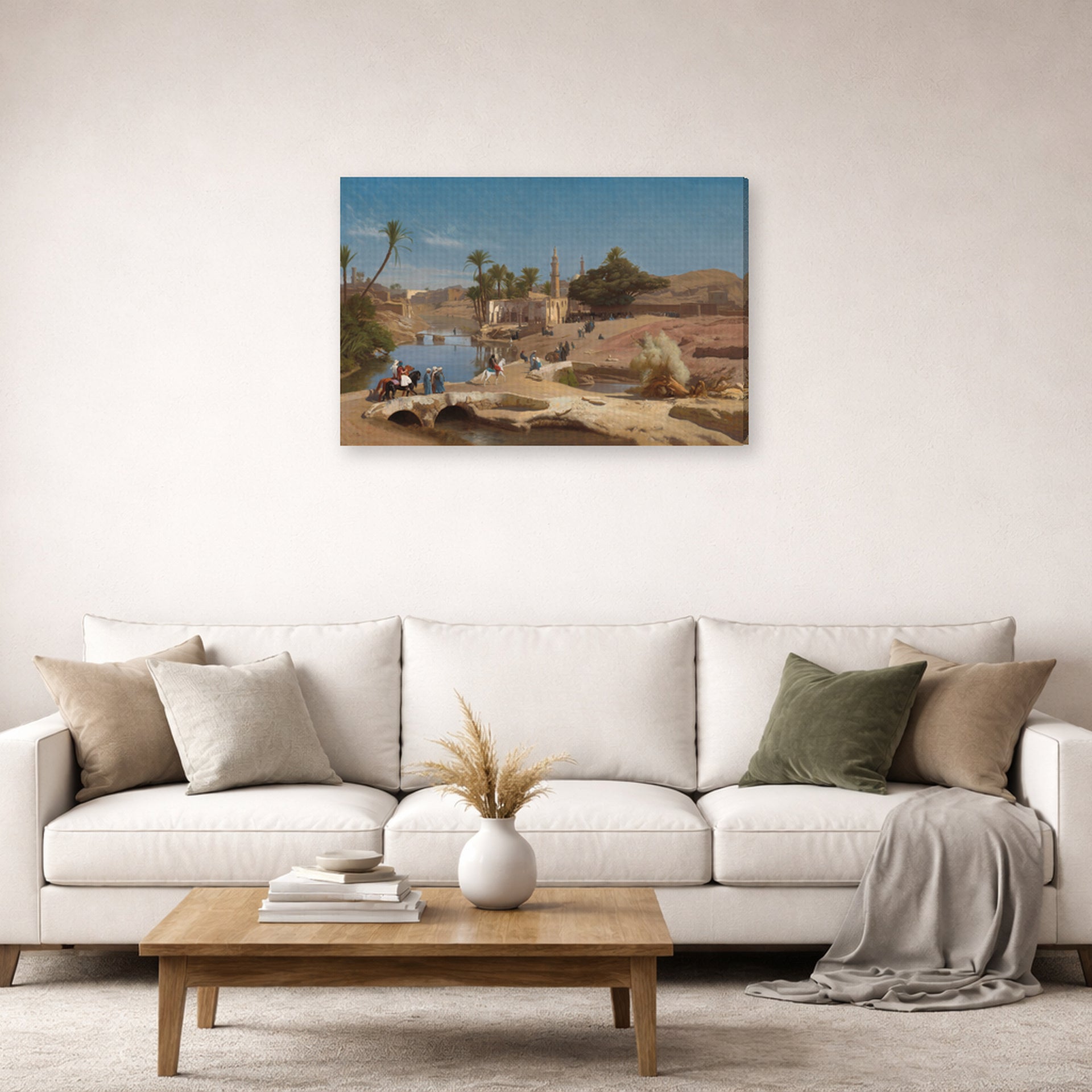 Jean-Leon Gerome - View of Medinet El Fayoum - gallery wrap lifestyle living room 2