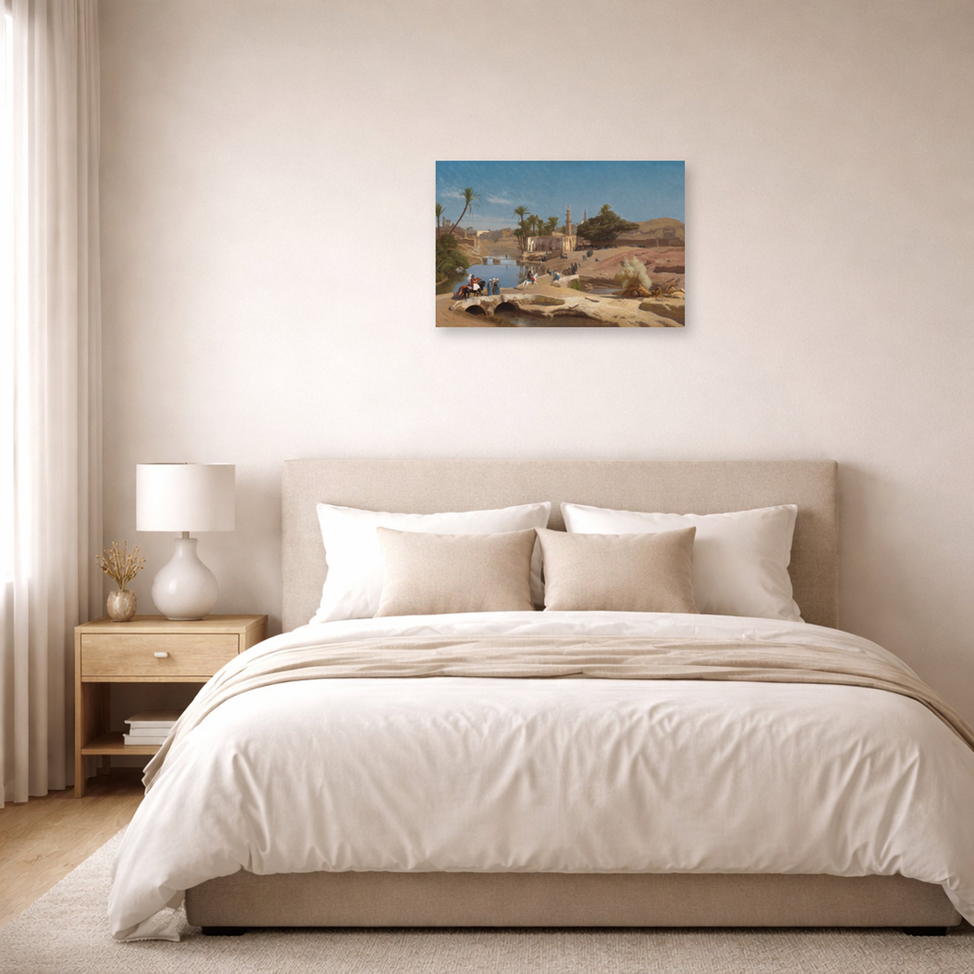 Jean-Leon Gerome - View of Medinet El Fayoum - poster print lifestyle bedroom unframed