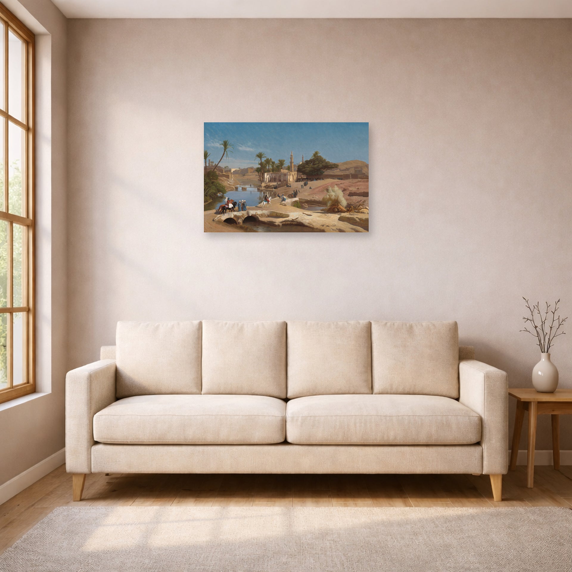 Jean-Leon Gerome - View of Medinet El Fayoum - poster print lifestyle living room 1 unframed