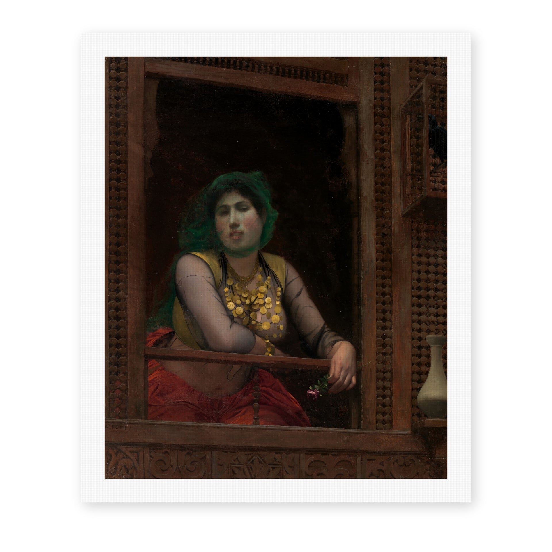 Jean-Leon Gerome - Woman at a Balcony - canvas print hero