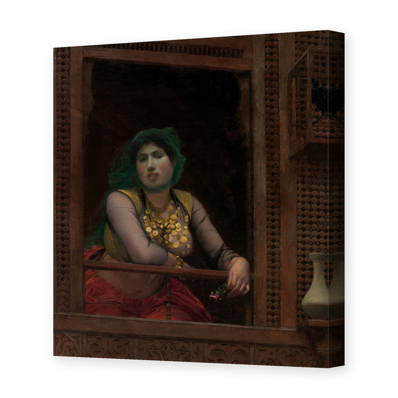 Jean-Leon Gerome - Woman at a Balcony - gallery wrap hero