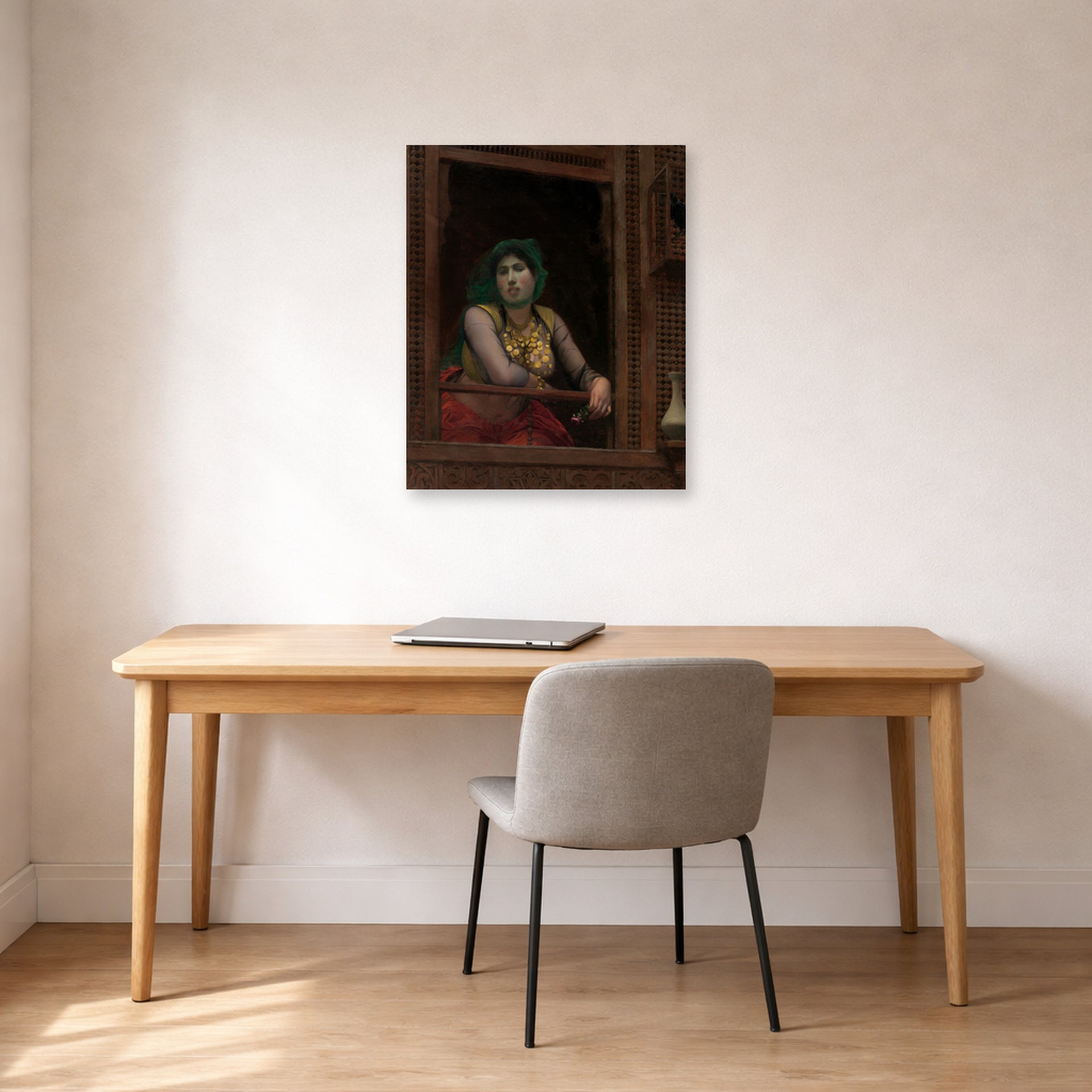 Jean-Leon Gerome - Woman at a Balcony - poster print lifestyle office unframed