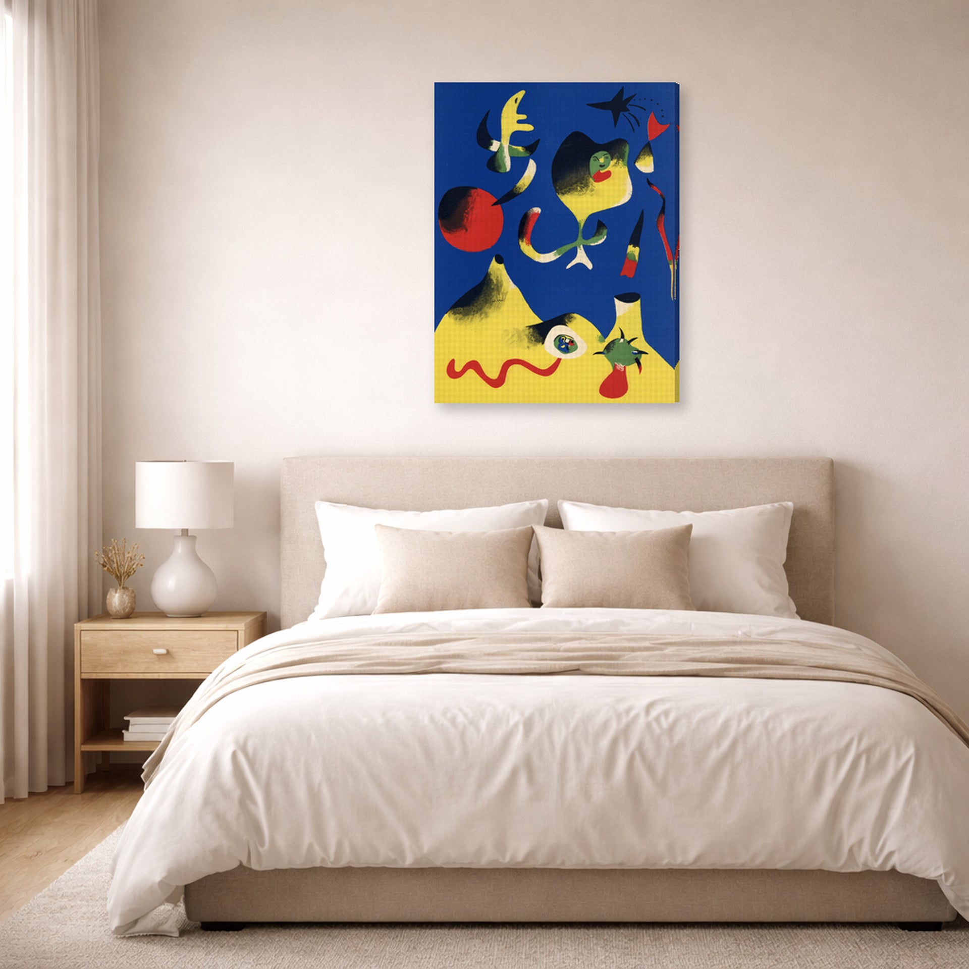 Joan Miro - Air - gallery wrap lifestyle bedroom