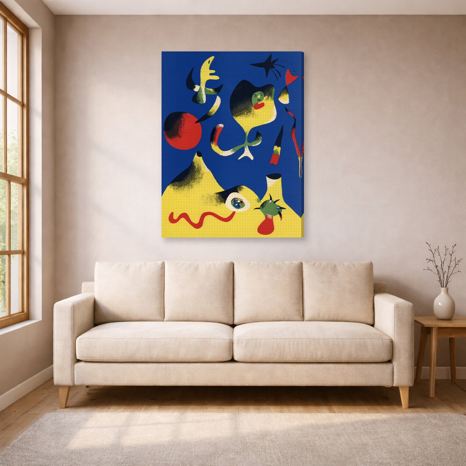 Joan Miro - Air - gallery wrap lifestyle living room 1