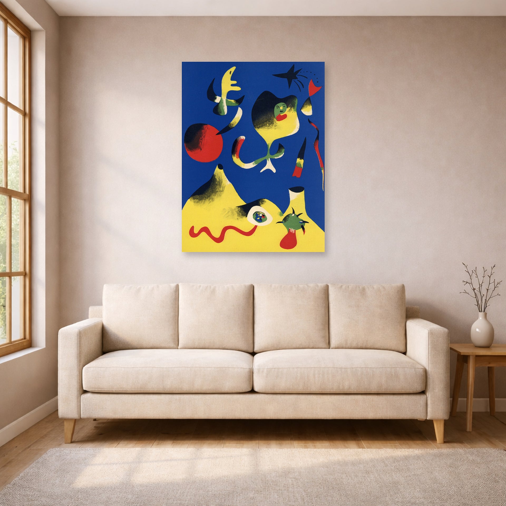 Joan Miro - Air - poster print lifestyle living room 1 unframed