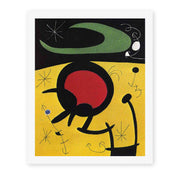 Joan Miró's 'Bird Flight' painting reproduced as a rolled canvas print