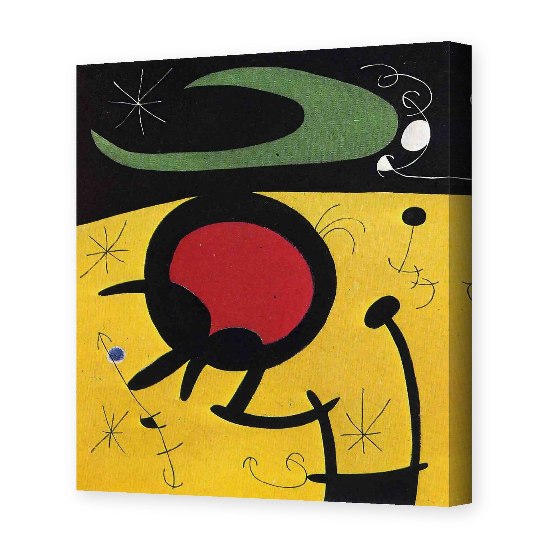 Joan Miró's 'Bird Flight' painting reproduced as a gallery-wrapped canvas print