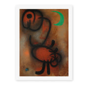 Joan Miró's 'Bird' painting reproduced as a rolled canvas print