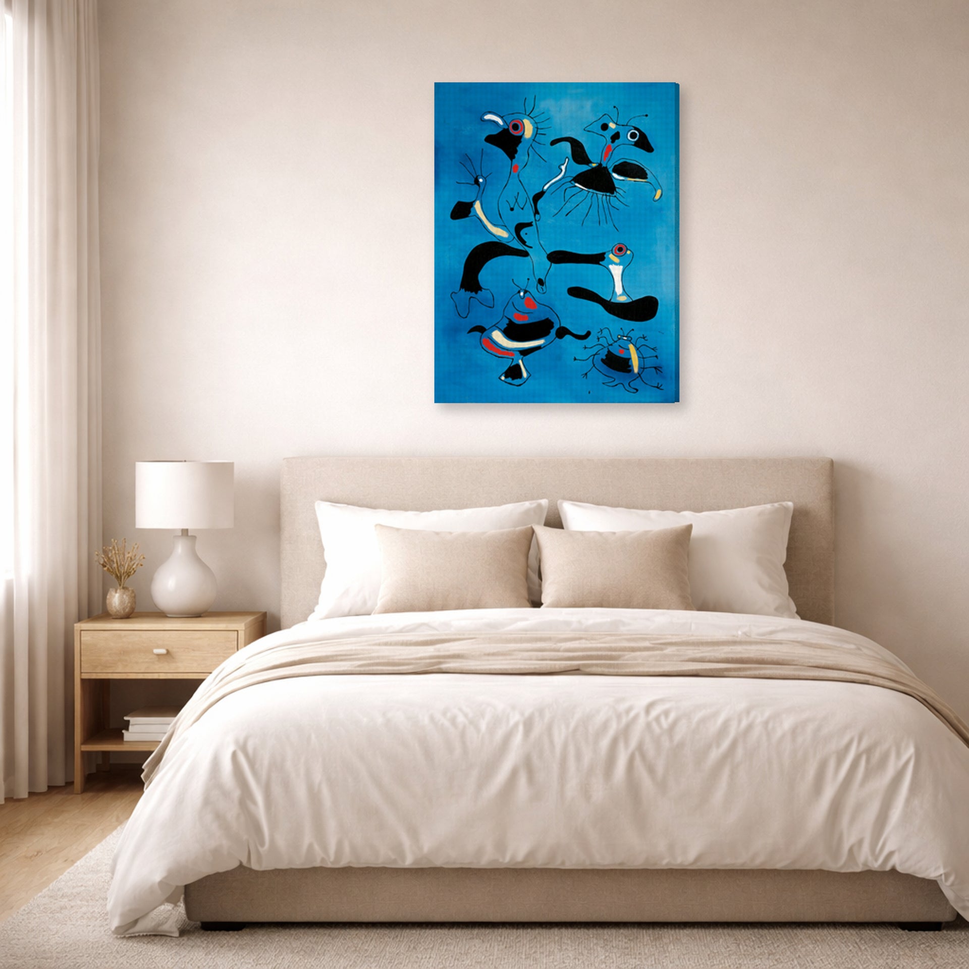 Joan Miro - Birds and Insects - gallery wrap lifestyle bedroom