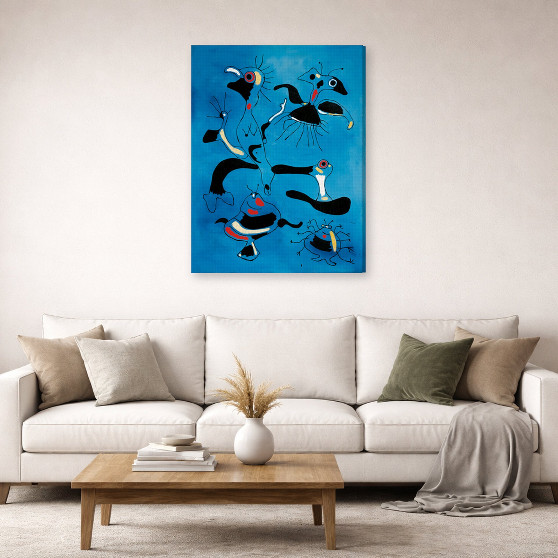 Joan Miro - Birds and Insects - gallery wrap lifestyle living room 2