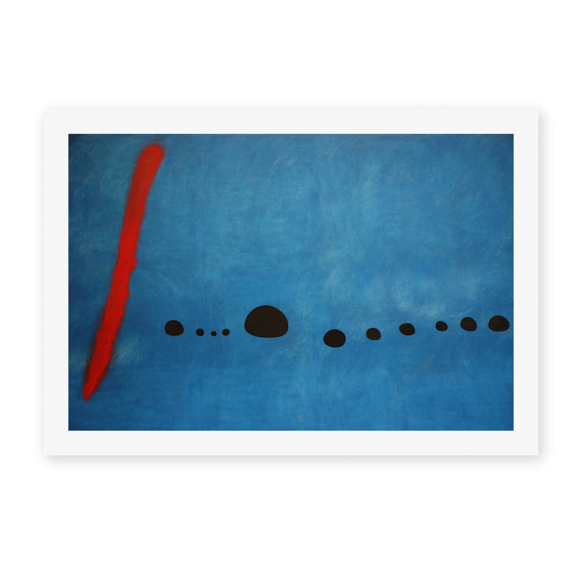 Joan Miró's 'Blue' painting reproduced as a rolled canvas print