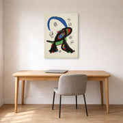 Gallery-wrapped canvas print of Joan Miró's 'Bon Cop De Lluna' displayed on a wall in a office