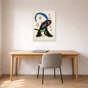 Unframed poster print of Joan Miró's 'Bon Cop De Lluna' displayed on a wall in a office