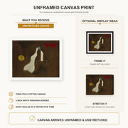 Joan Miro - Bonheur D'aimer Ma Brune - canvas print combined product and display infographic frame and bars not included