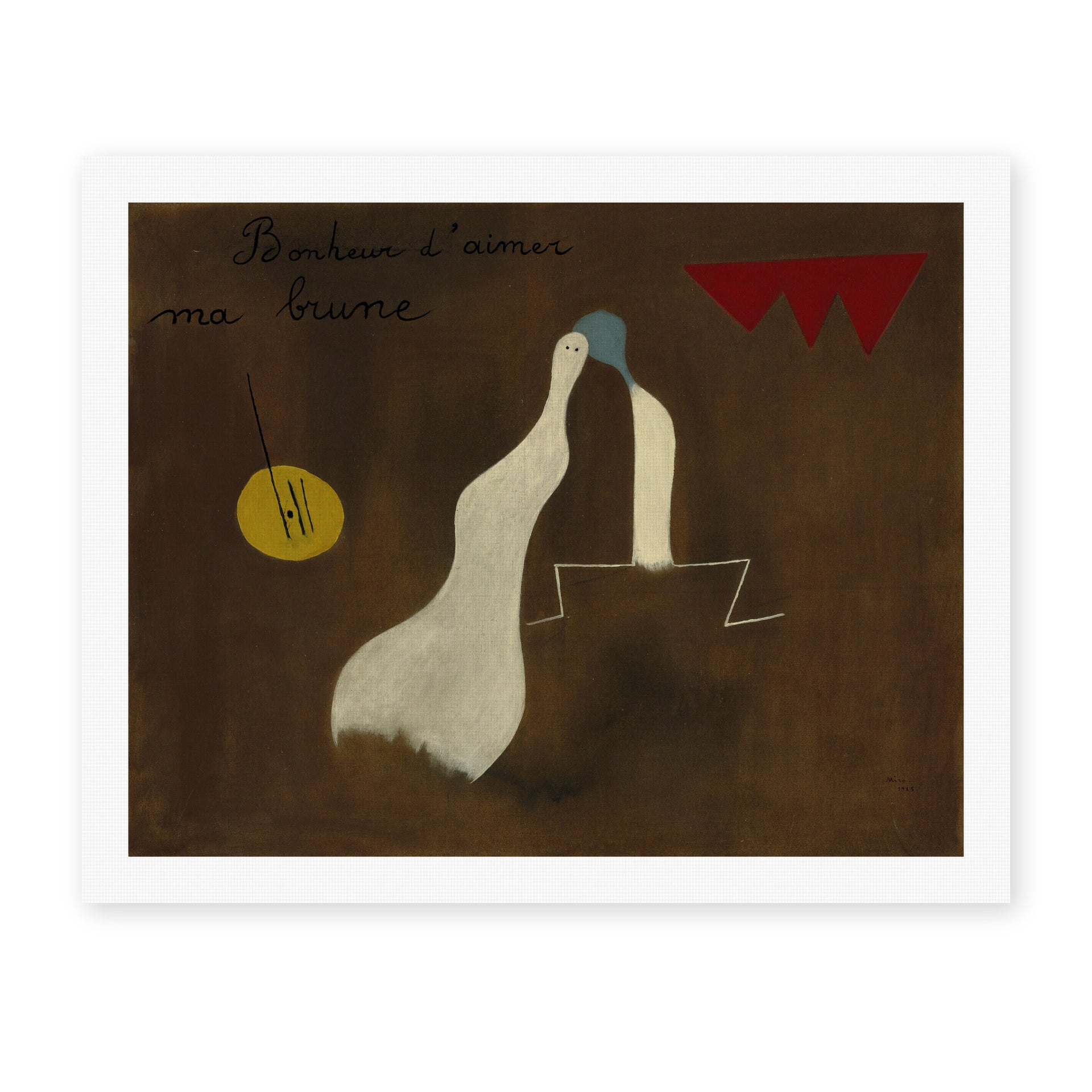 Joan Miro - Bonheur D'aimer Ma Brune - canvas print hero