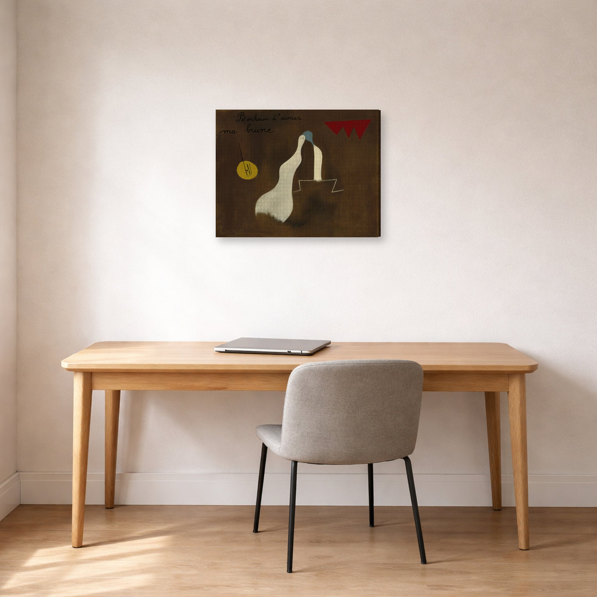 Joan Miro - Bonheur D'aimer Ma Brune - gallery wrap lifestyle office
