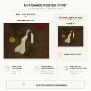 Joan Miro - Bonheur D'aimer Ma Brune - poster print combined product and display infographic