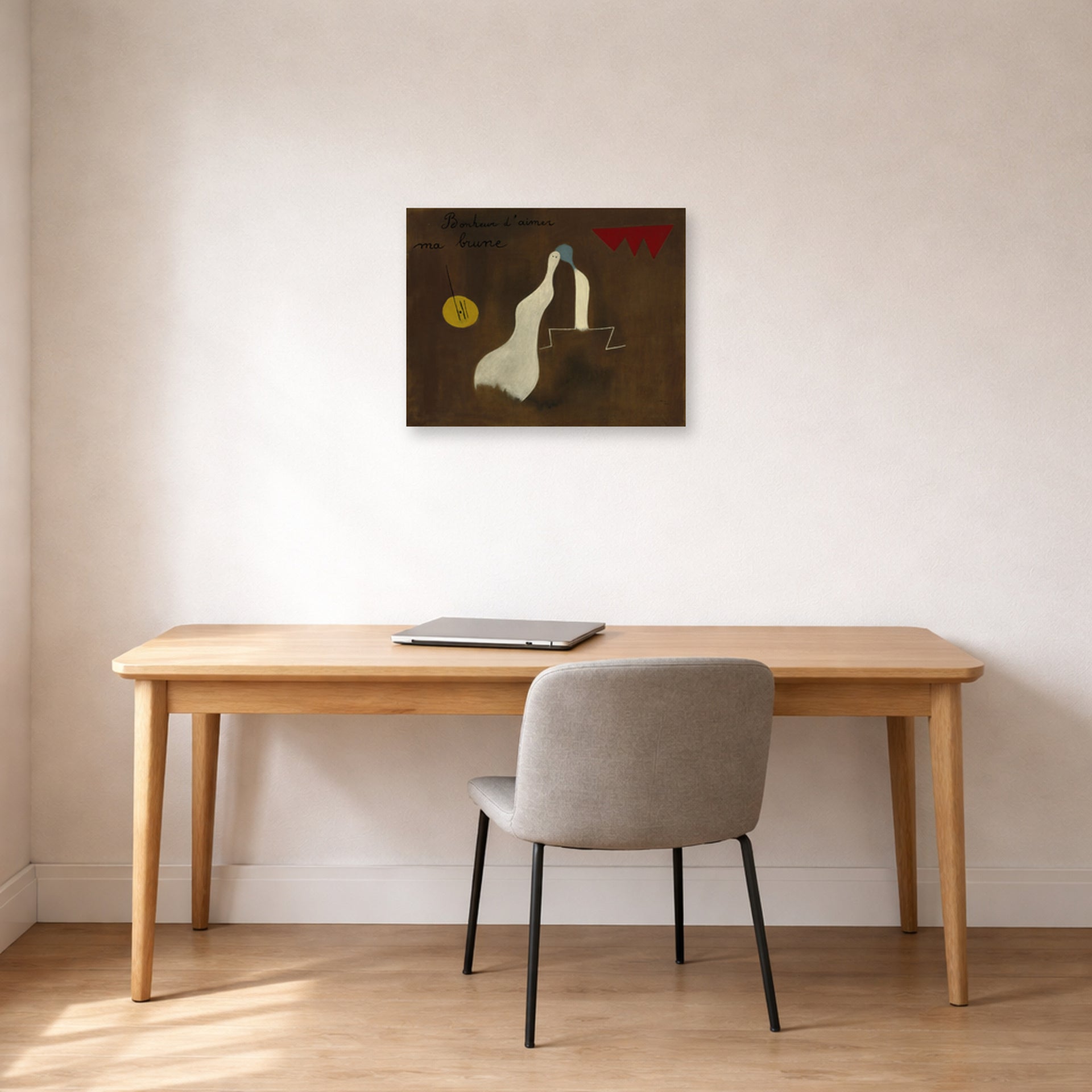 Joan Miro - Bonheur D'aimer Ma Brune - poster print lifestyle office unframed