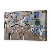 Joan Miró's 'Carnival of Harlequin' painting reproduced as a gallery-wrapped canvas print