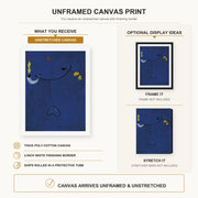 Joan Miro - Catalan Peasant with a Guitar - canvas print combined product and display infographic frame and bars not included