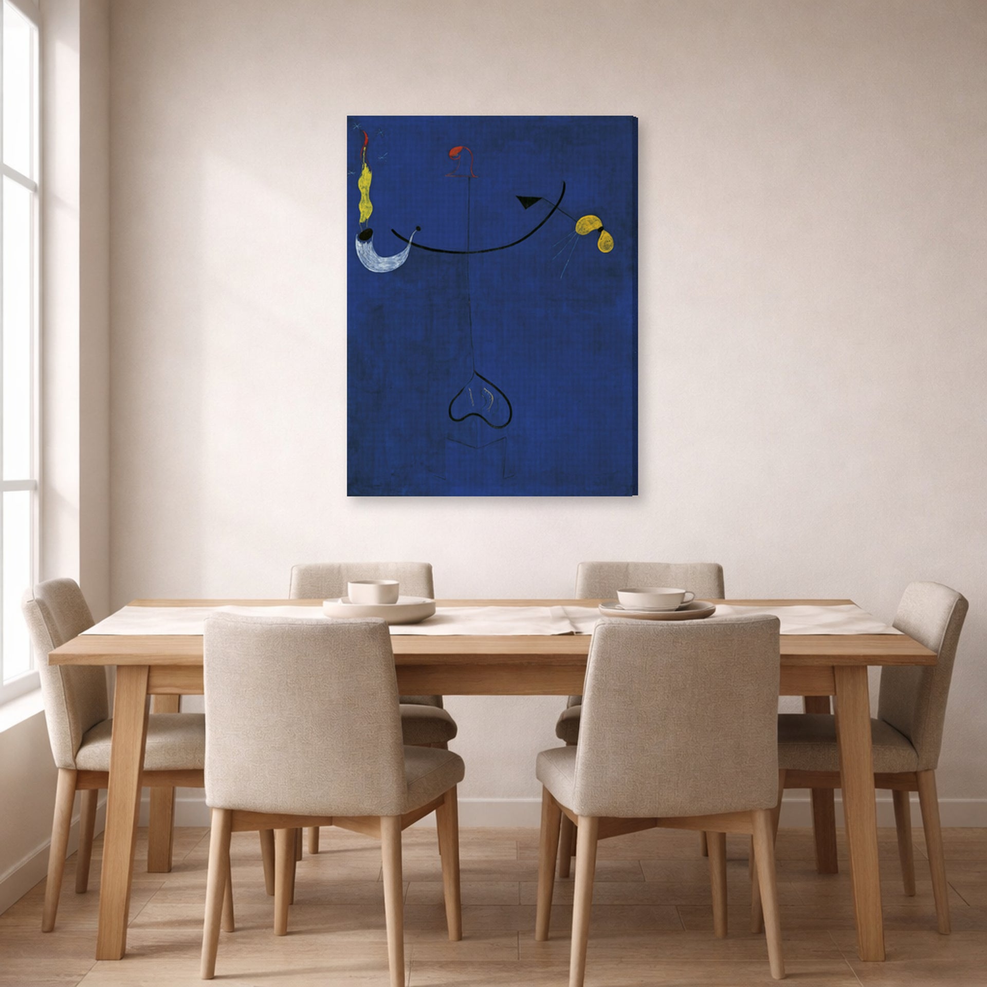 Joan Miro - Catalan Peasant with a Guitar - gallery wrap lifestyle dining