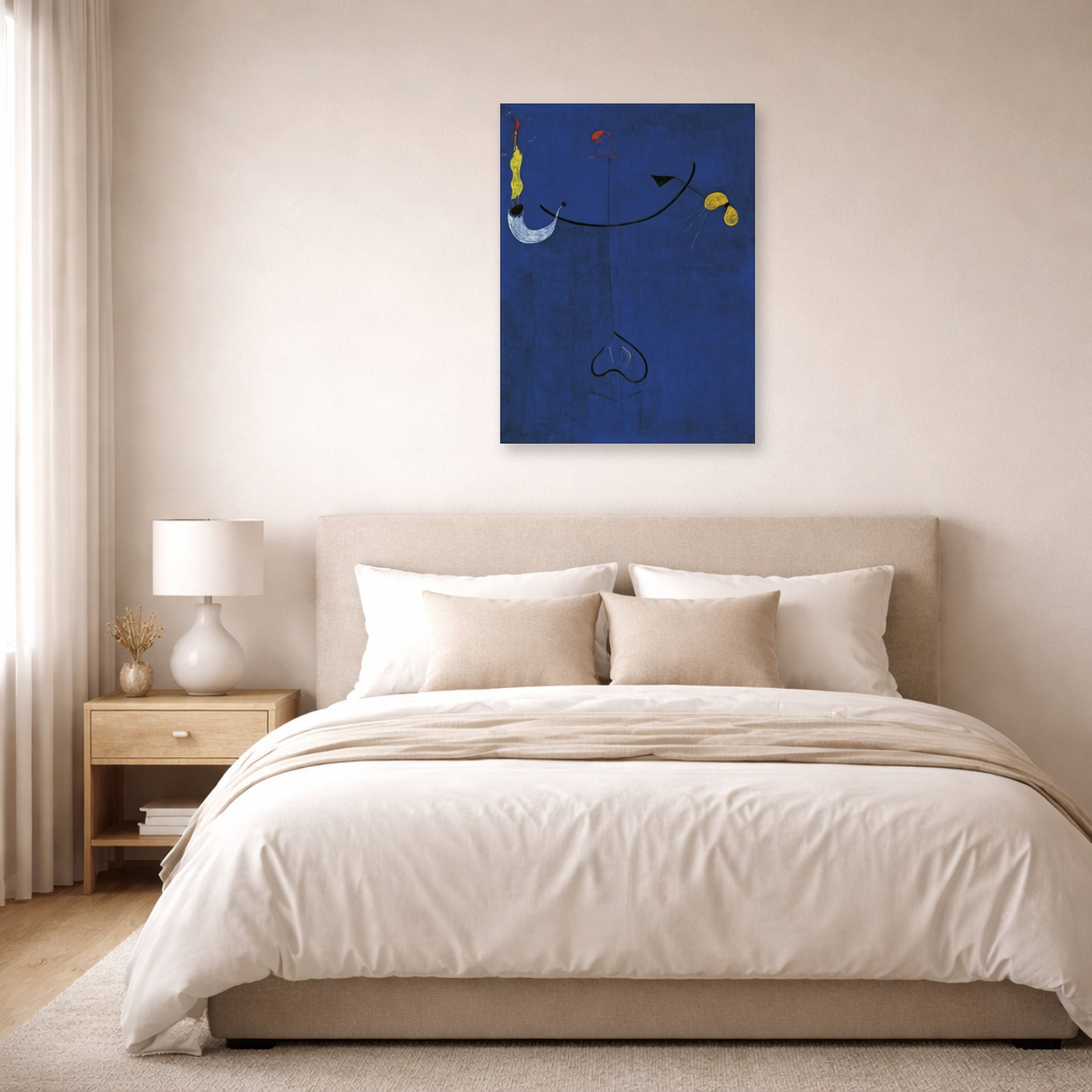 Joan Miro - Catalan Peasant with a Guitar - poster print lifestyle bedroom unframed