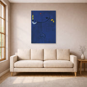 Joan Miro - Catalan Peasant with a Guitar - poster print lifestyle living room 1 unframed