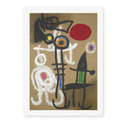 Joan Miró's 'Characters and Birds Before the Sun' painting reproduced as a rolled canvas print